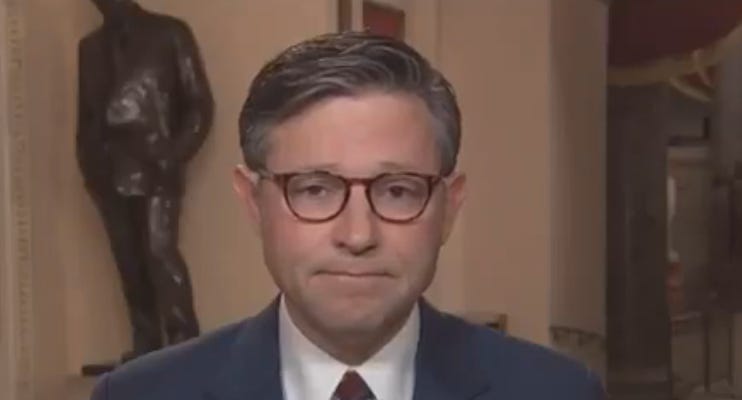 Mike Johnson Seems To Have Some Sort Of Breakdown Over The Shutdown He Is Causing