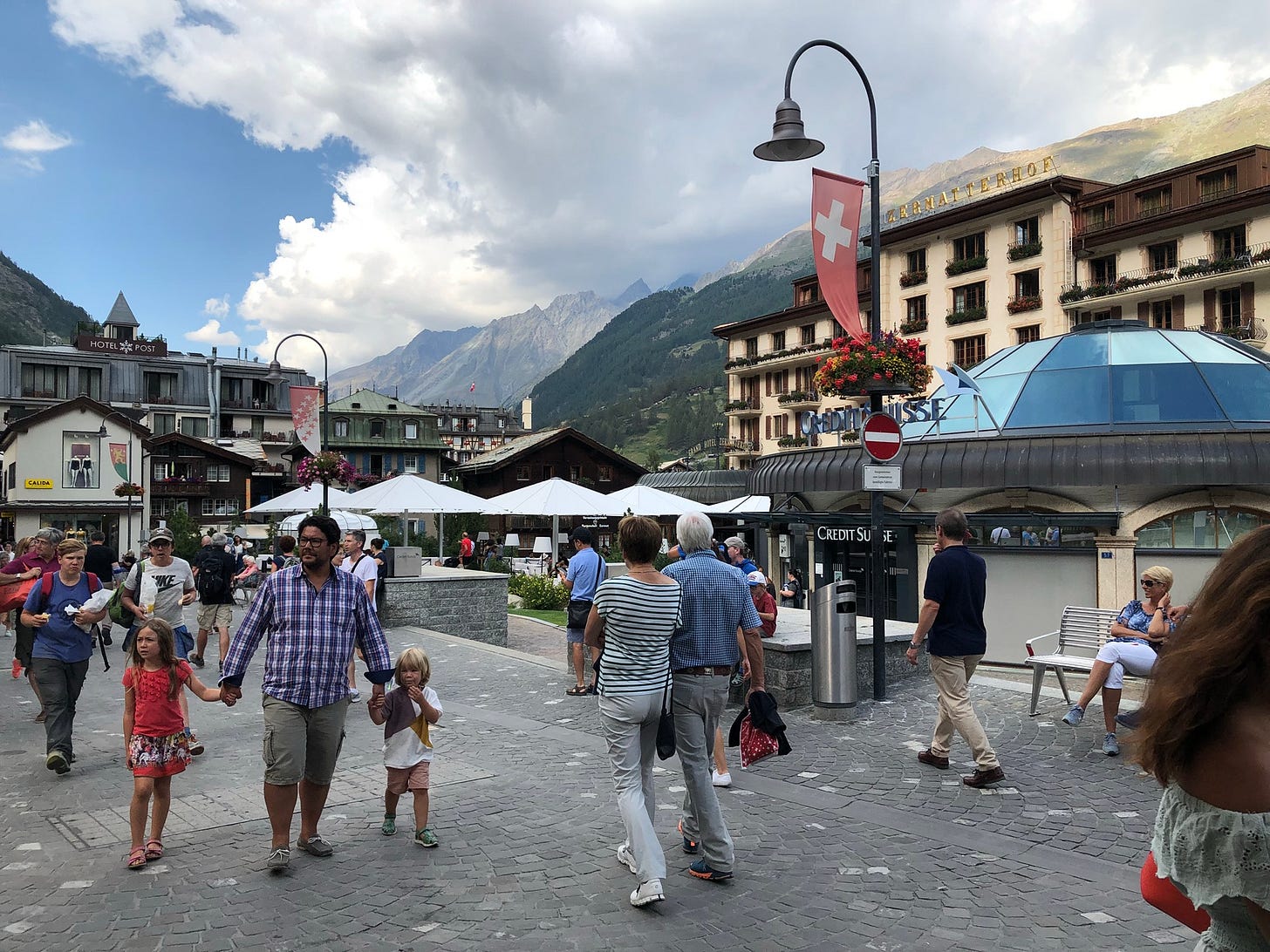 Crowds of tourists felt so strange after days of isolation in the mountains.