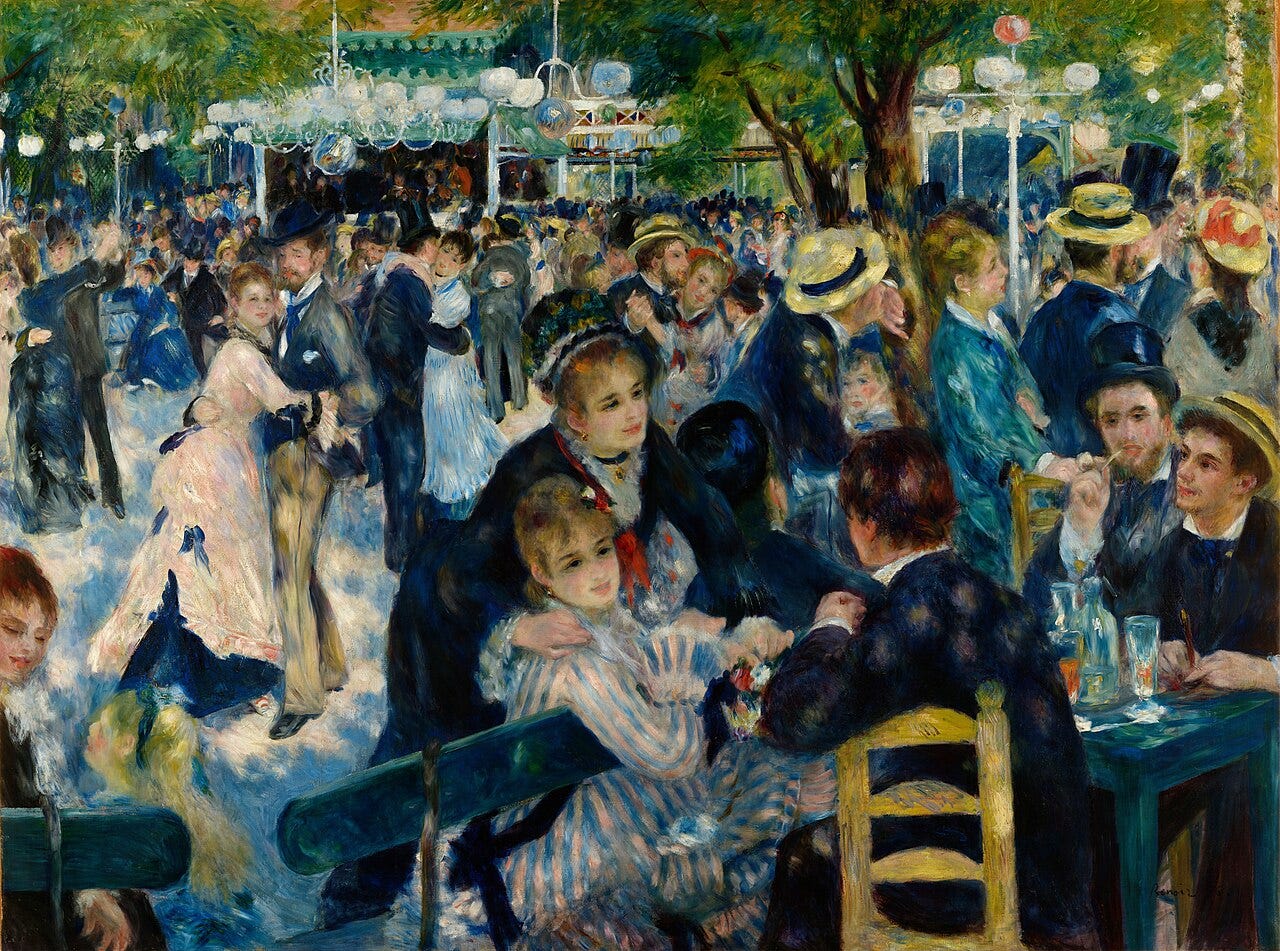 Pierre Auguste Renoir, Bal du Moulin de la Galette, 1876, Musée d'Orsay, Paris Pierre Auguste Renoir, Bal du Moulin de la Galette, 1876, Musée d'Orsay, Paris