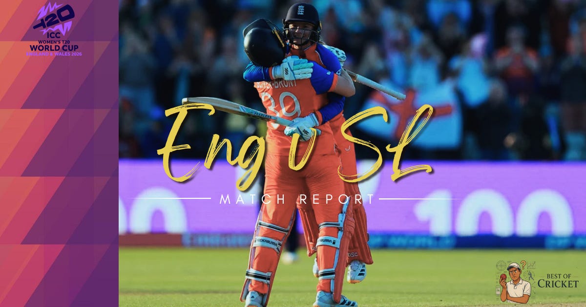 Match Report: Eng v SL – England's Openers Wrap up the Game in an Hour