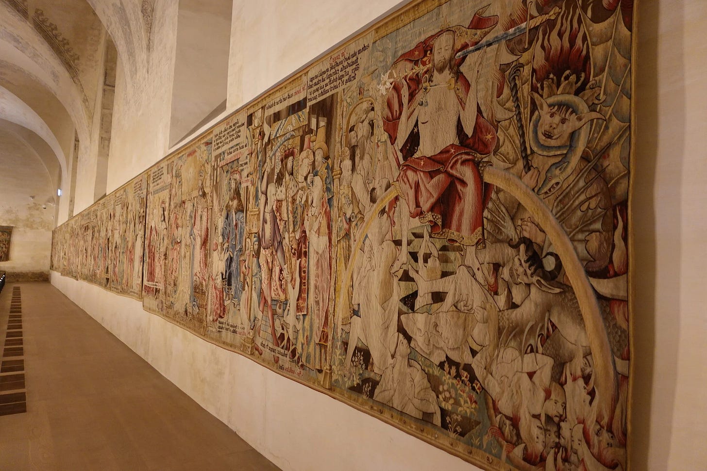  16th century Flemish tapestries at La Chaise-Dieu, Auvergne, France 
