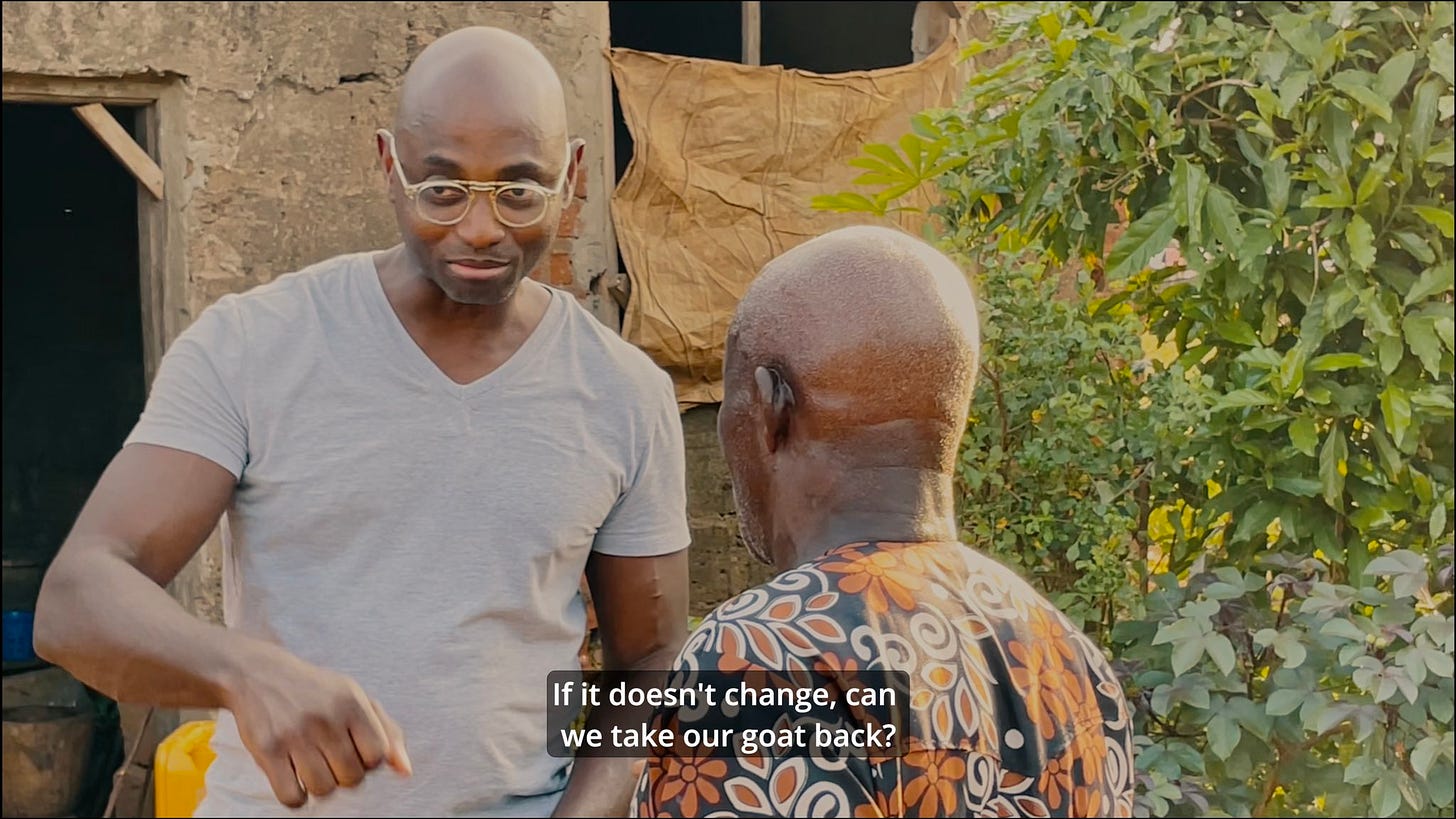 Ade Obatoyinbo with the Ijebu Imosan rainmaker