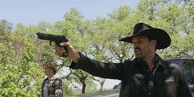 Walker Clint holding gun Cordell Jared Padalecki. Walker Clint holding gun Cordell Jared Padalecki.