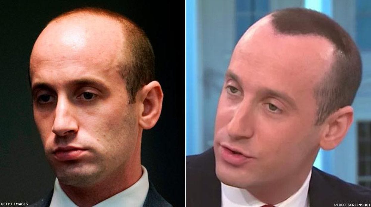 Stephen Miller's Spray-Painted Hair Is the Latest of Trump's Lies