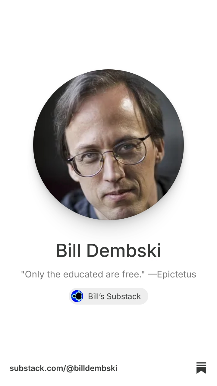 Bill Dembski | Substack