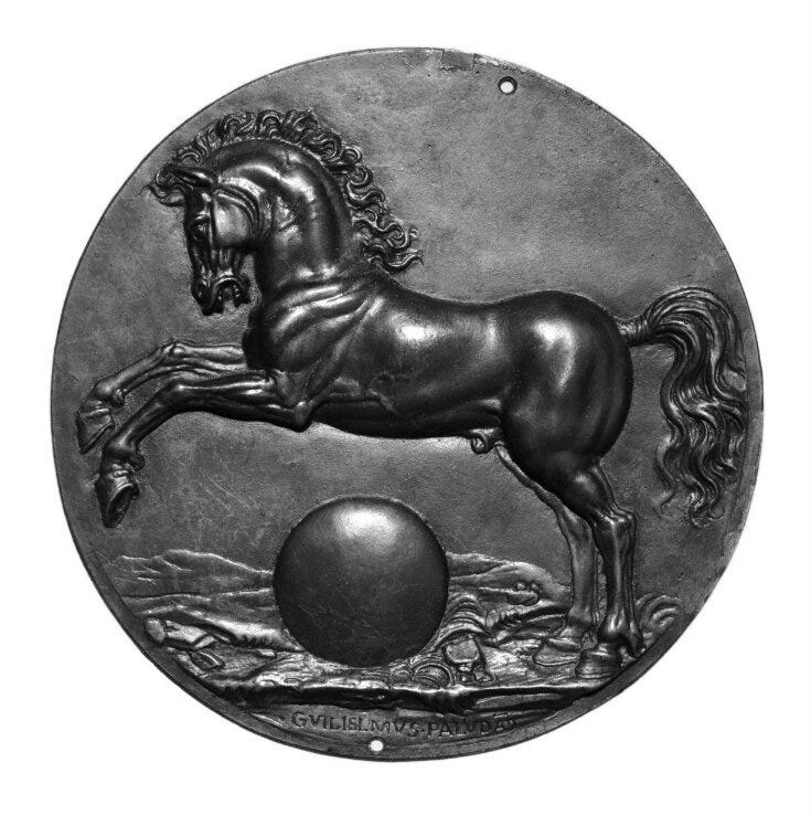 A Horse Leaping over a Globe top image