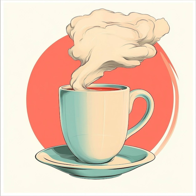 A cup of coffee with the words fire on it | Premium AI-generated image