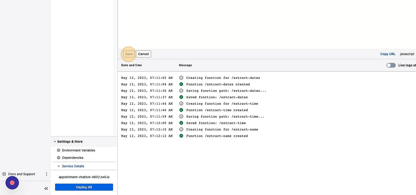 Screenshot of: Click "Save"
Click "Dependencies" Screenshot of: Click "Save"
Click "Dependencies"