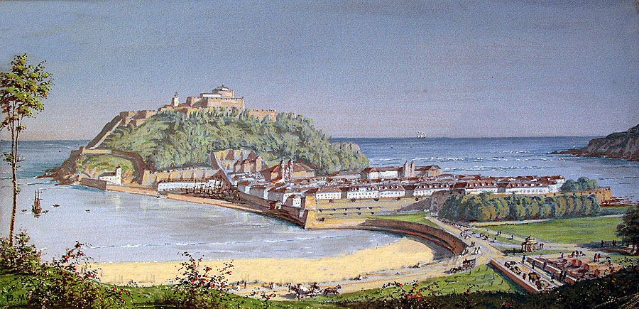 File:City of San Sebastian before the British attack.jpg - Wikimedia Commons