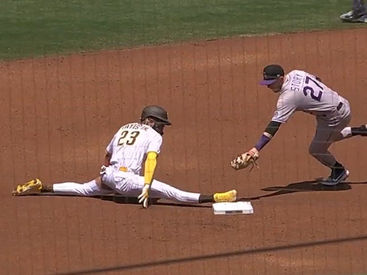 Fernando Tatis Jr. Hits Full-On Splits To Steal 2nd Base, Insane Play!
