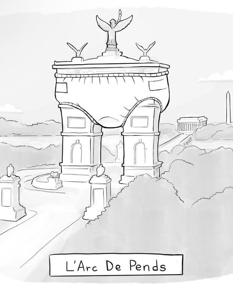 May be an image of the Pantheon and text that says 'L'Arc De Pends'