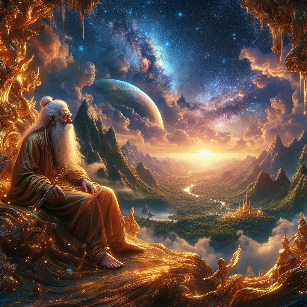 Os humanos são os únicos seres capazes de existir tanto no reino material quanto no espiritual.