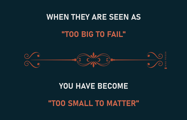 r/libertarianmeme - Too big to fail and too small to matter