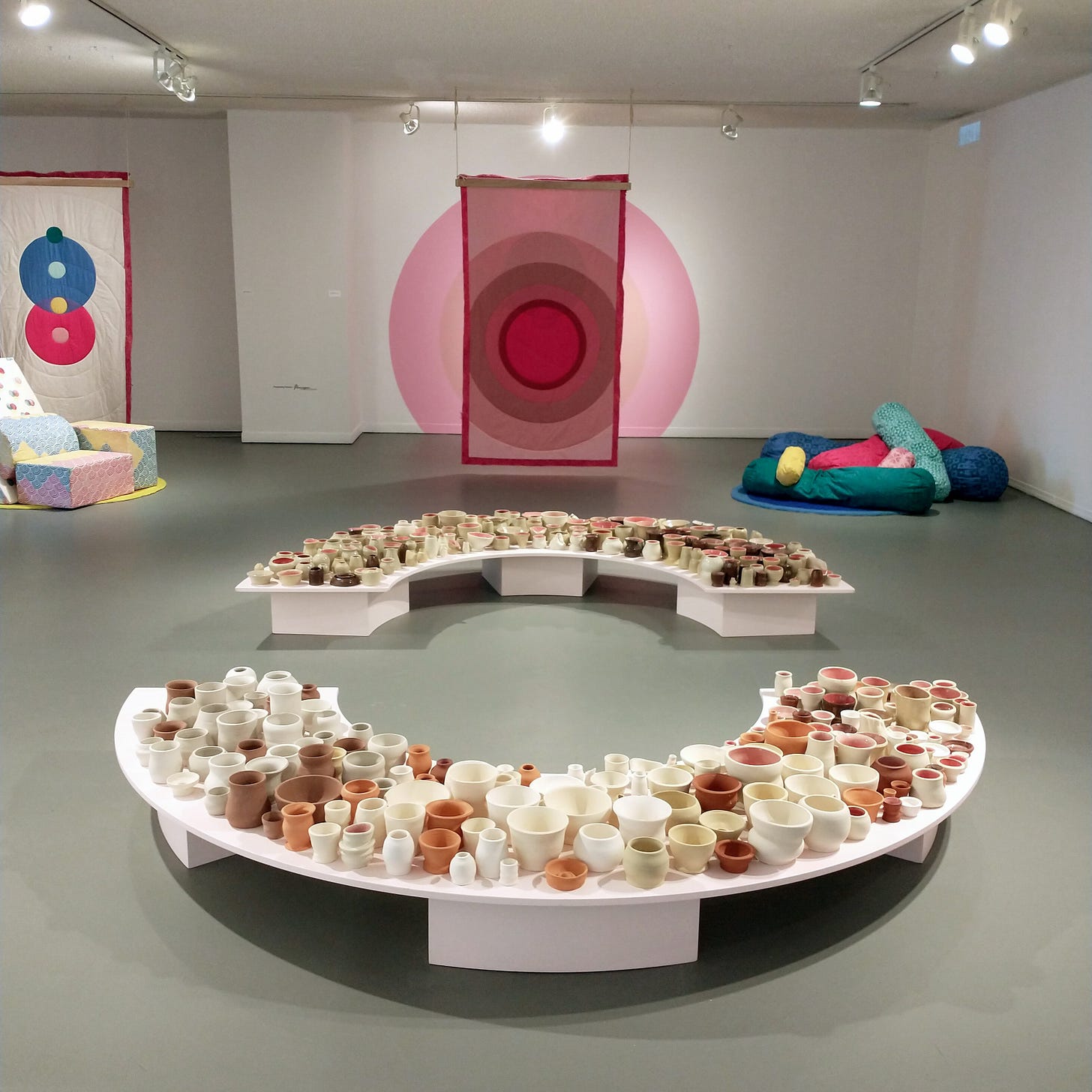 Overview of Reeves' installation. Lots of circles!