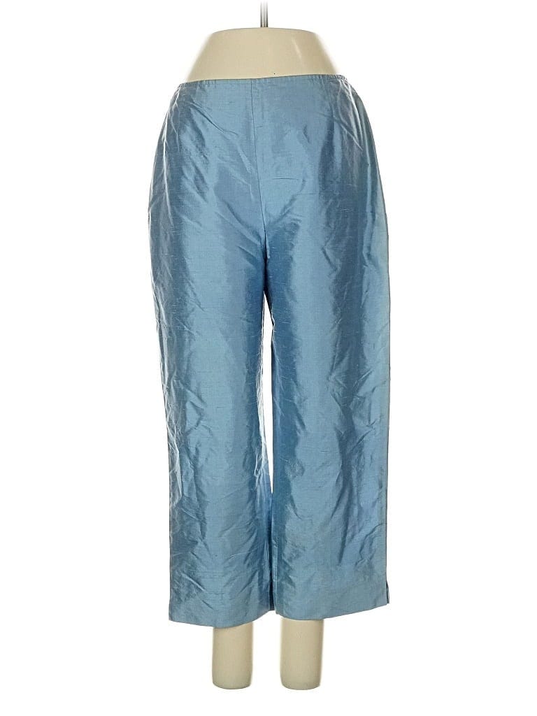 Lafayette 148 New York 100% Silk Blue Casual Pants Size 2 - photo 1