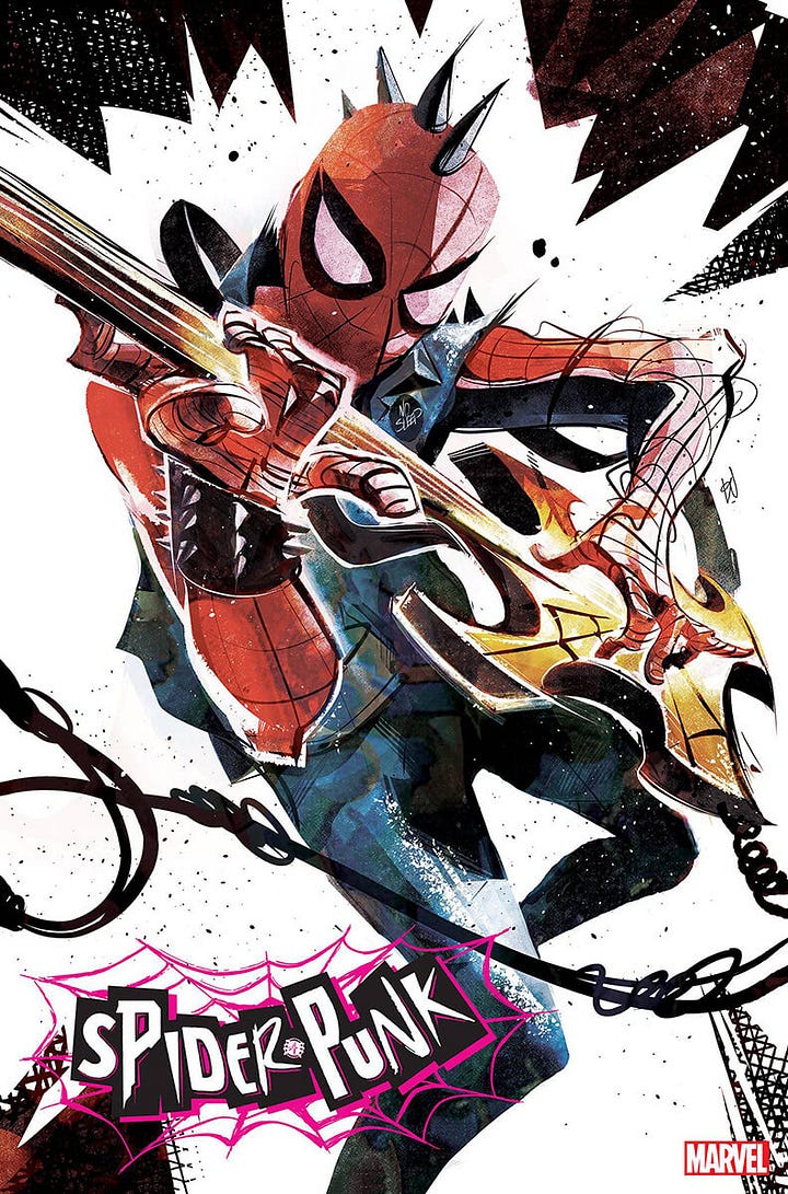 Spider-Punk #1 Sketch vs Final