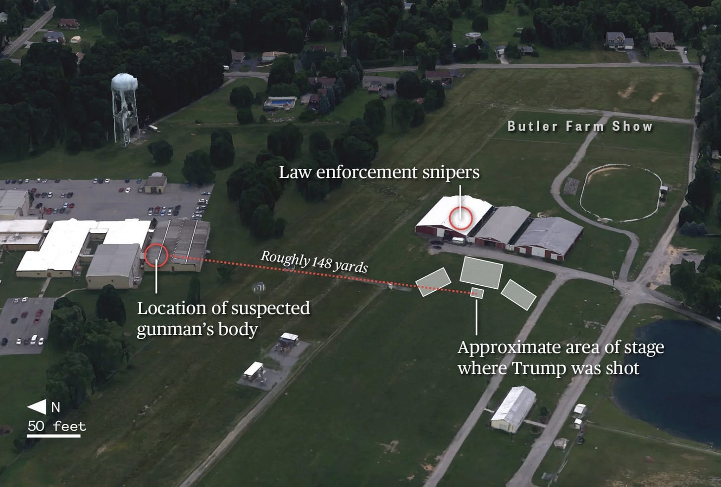 Map showing how the Trump assassination attempt unfolded in Butler, Pennsylvania. Map showing how the Trump assassination attempt unfolded in Butler, Pennsylvania.