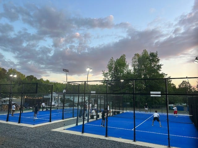 Charlotte Padel Club courts before expansion