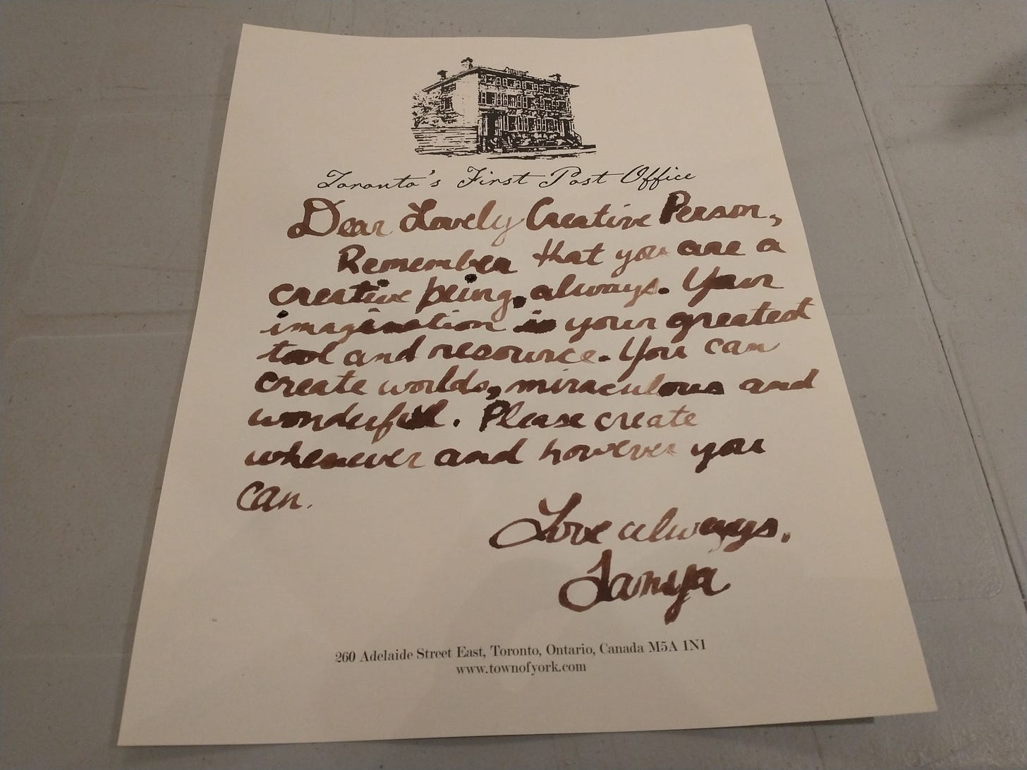 Letter Written By Quill by Author Letter Written By Quill by Author