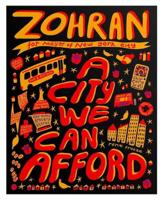 Zohran Mamdani NYC Mayor Poster, Progressive Democrats Art image 1 Zohran Mamdani NYC Mayor Poster, Progressive Democrats Art image 1