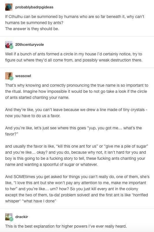 Summoned by ants : r/tumblr