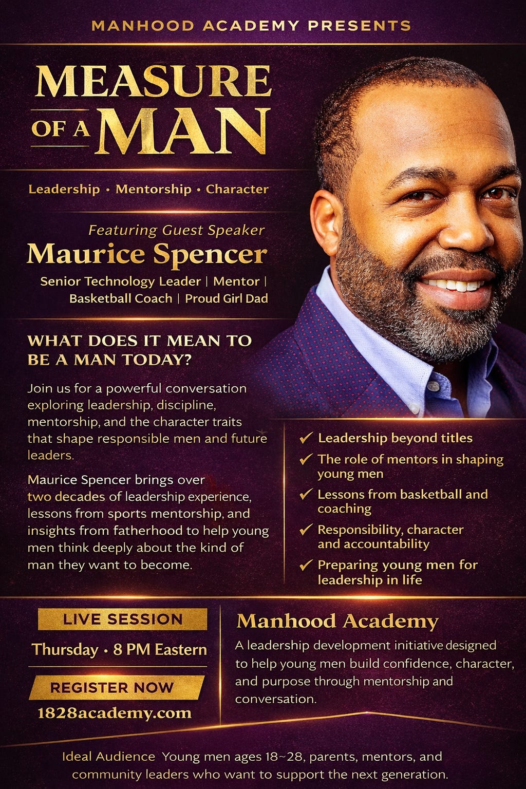 LIVE NOW: Measure of a Man W/ MOE!