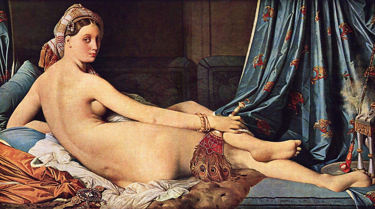 Jean Auguste Dominique Ingres, La Grande Odalisque, 1814 Jean Auguste Dominique Ingres, La Grande Odalisque, 1814