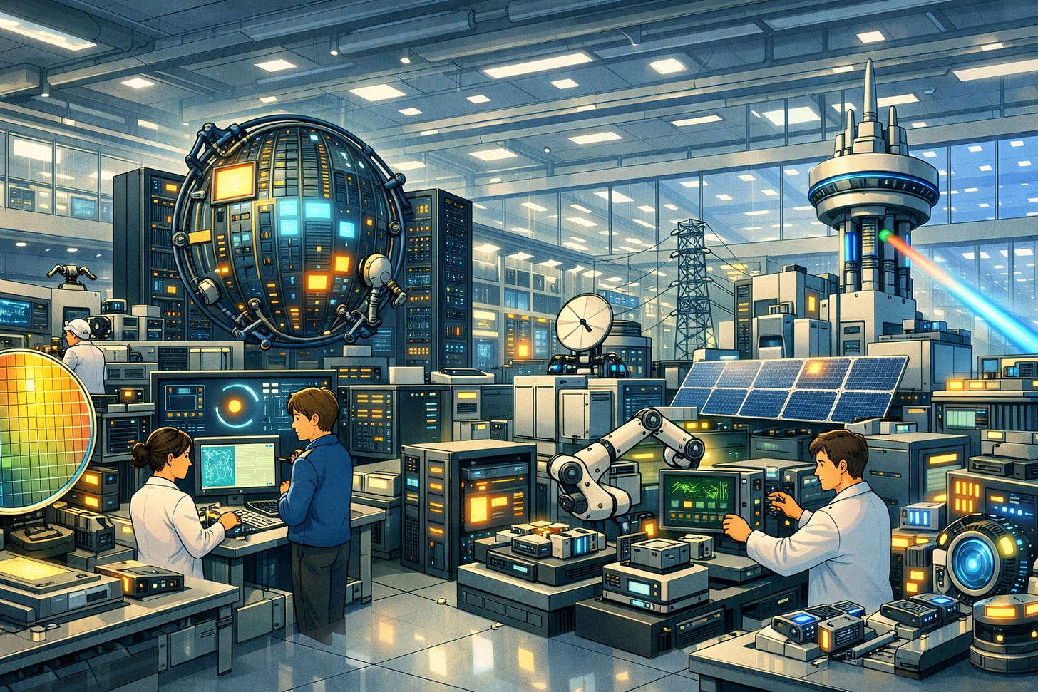 Indoor AI foundry panorama