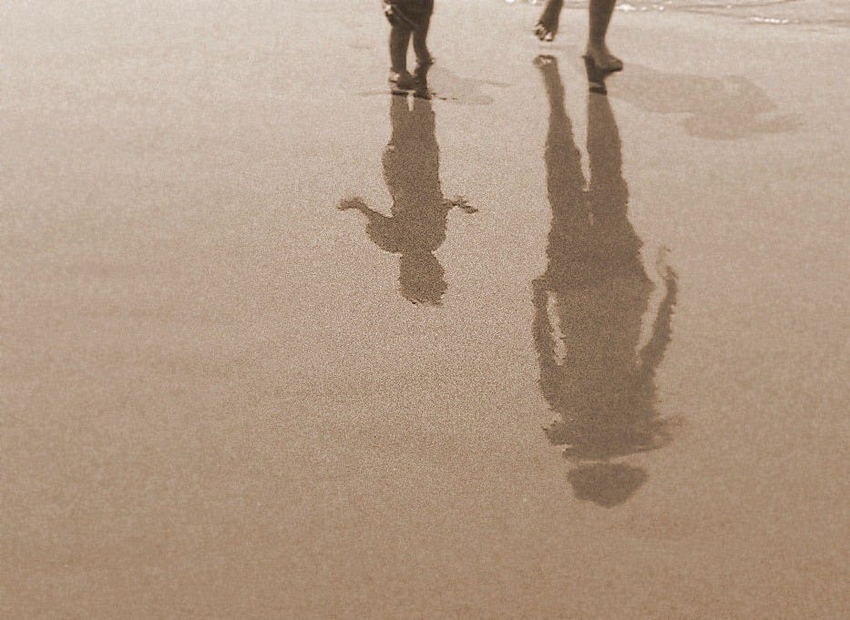 May be a black-and-white image of one or more people