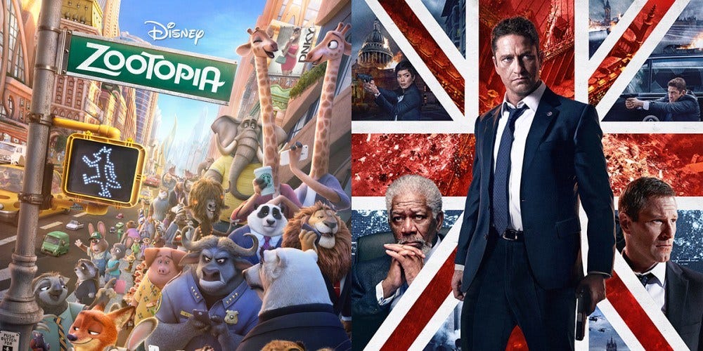 zootopia and london has fallen take out deadpool for weekend box office 2016 images zootopia and london has fallen take out deadpool for weekend box office 2016 images