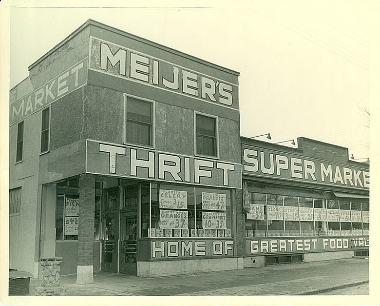 Meijer Memorabilia and the 1st Meijer Store in Greenville (1934)
