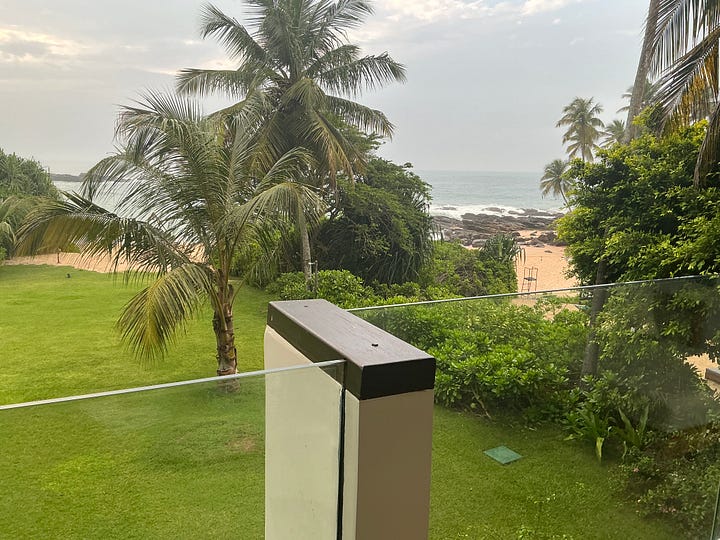Hotel balconies in Sri Lanka