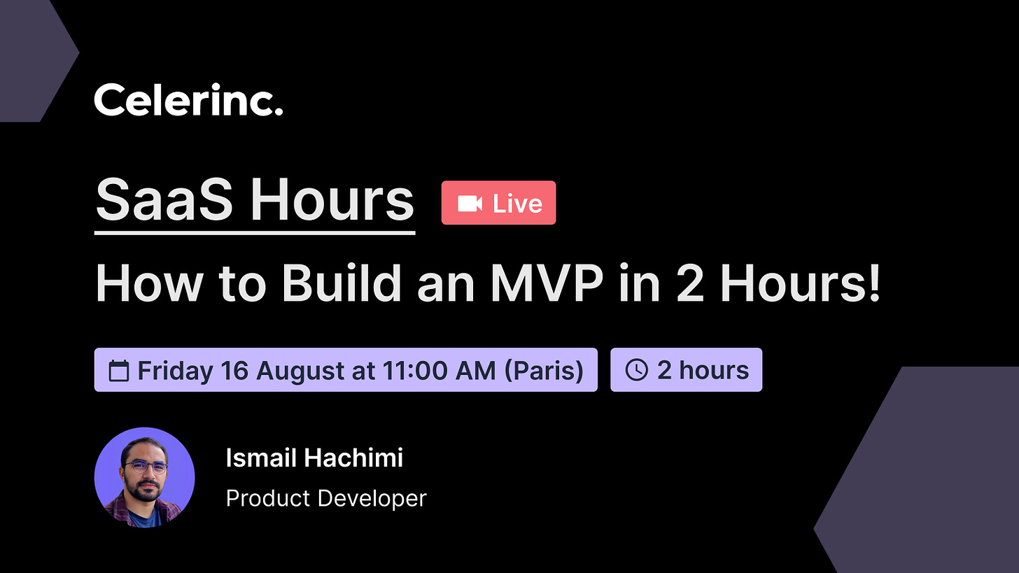SaaS Hours #1: How to build an MVP in 2 hours SaaS Hours #1: How to build an MVP in 2 hours