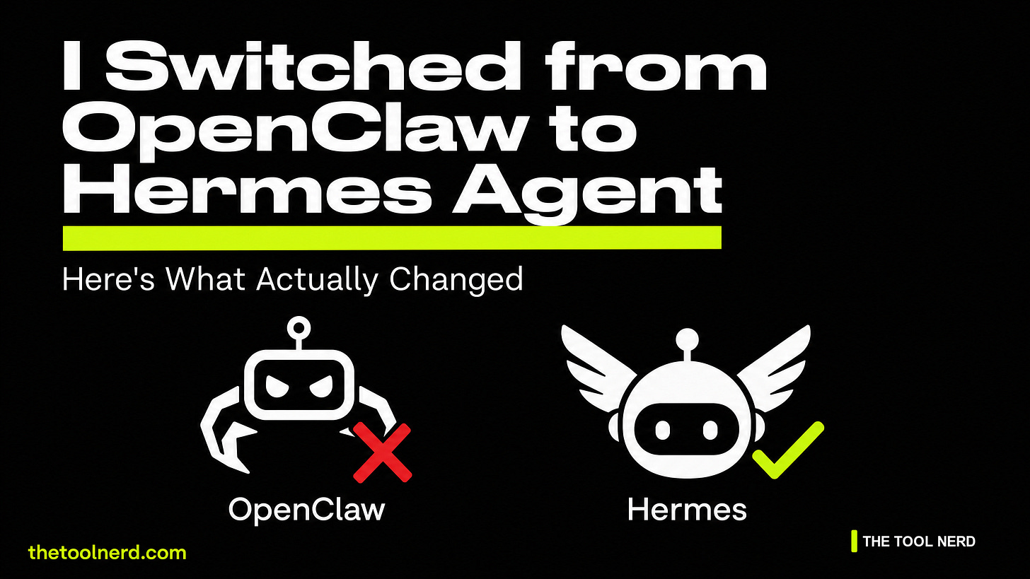Cover: I Switched from OpenClaw to Hermes Agent Cover: I Switched from OpenClaw to Hermes Agent