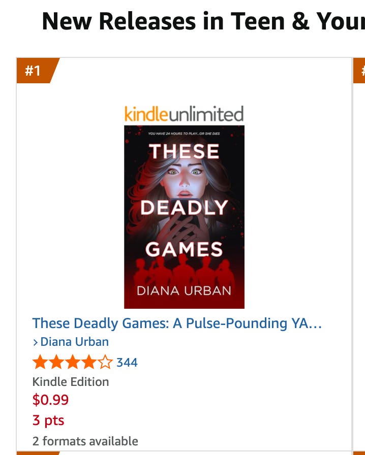 These Deadly Games is a #1 New Release on Amazon These Deadly Games is a #1 New Release on Amazon