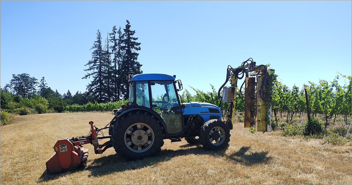 Ready to start the first pass of hedging and mowing.