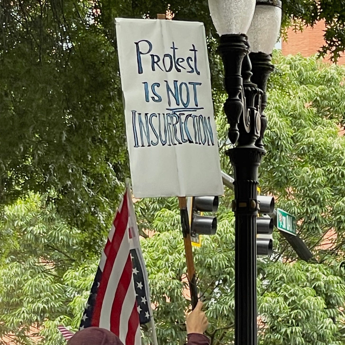 Protest is not insurrection