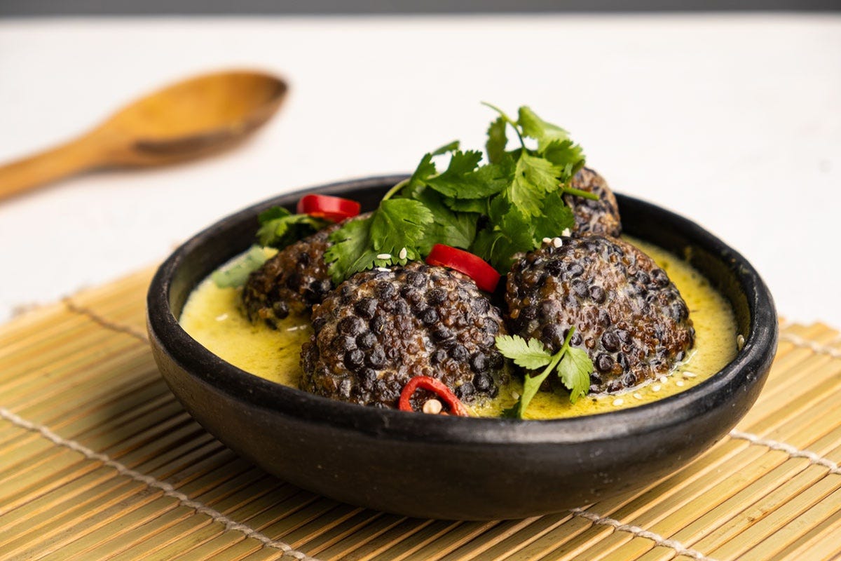 Patties made with Kinoko’s fermented fungi and lentil product. Photo by Tammy Bar-Shay