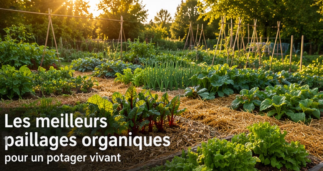 paillage au jardin