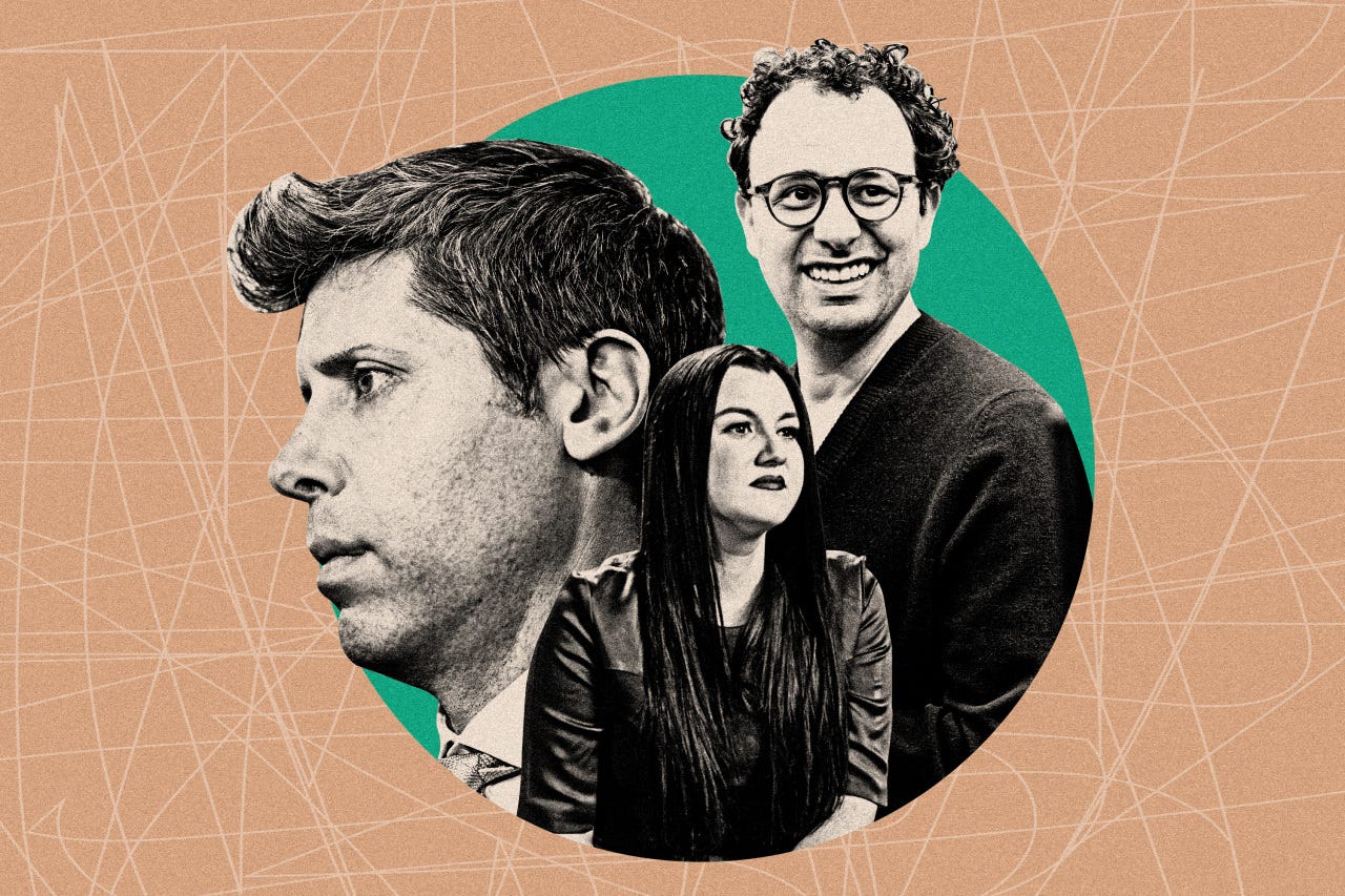 Collage of Sam Altman, Fidji Simo, and Dario Amodei. Collage of Sam Altman, Fidji Simo, and Dario Amodei.