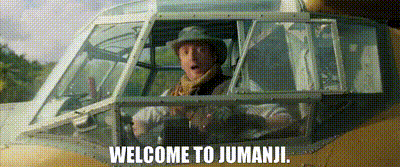 YARN | Welcome to Jumanji. | Jumanji: The Next Level | Video gifs by quotes  | 907f15b7 | 紗