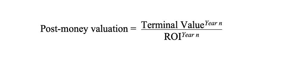 market-standard VC startup valuation formula