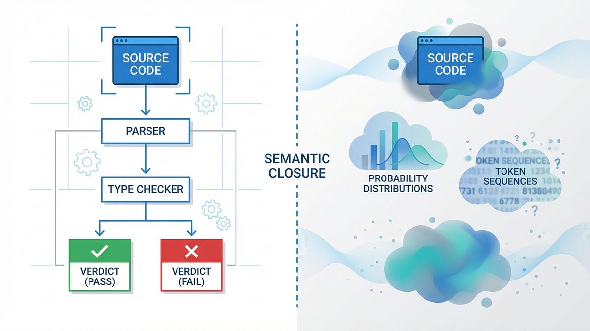 Semantic closure: why compilers know when they are right and LLMs do not