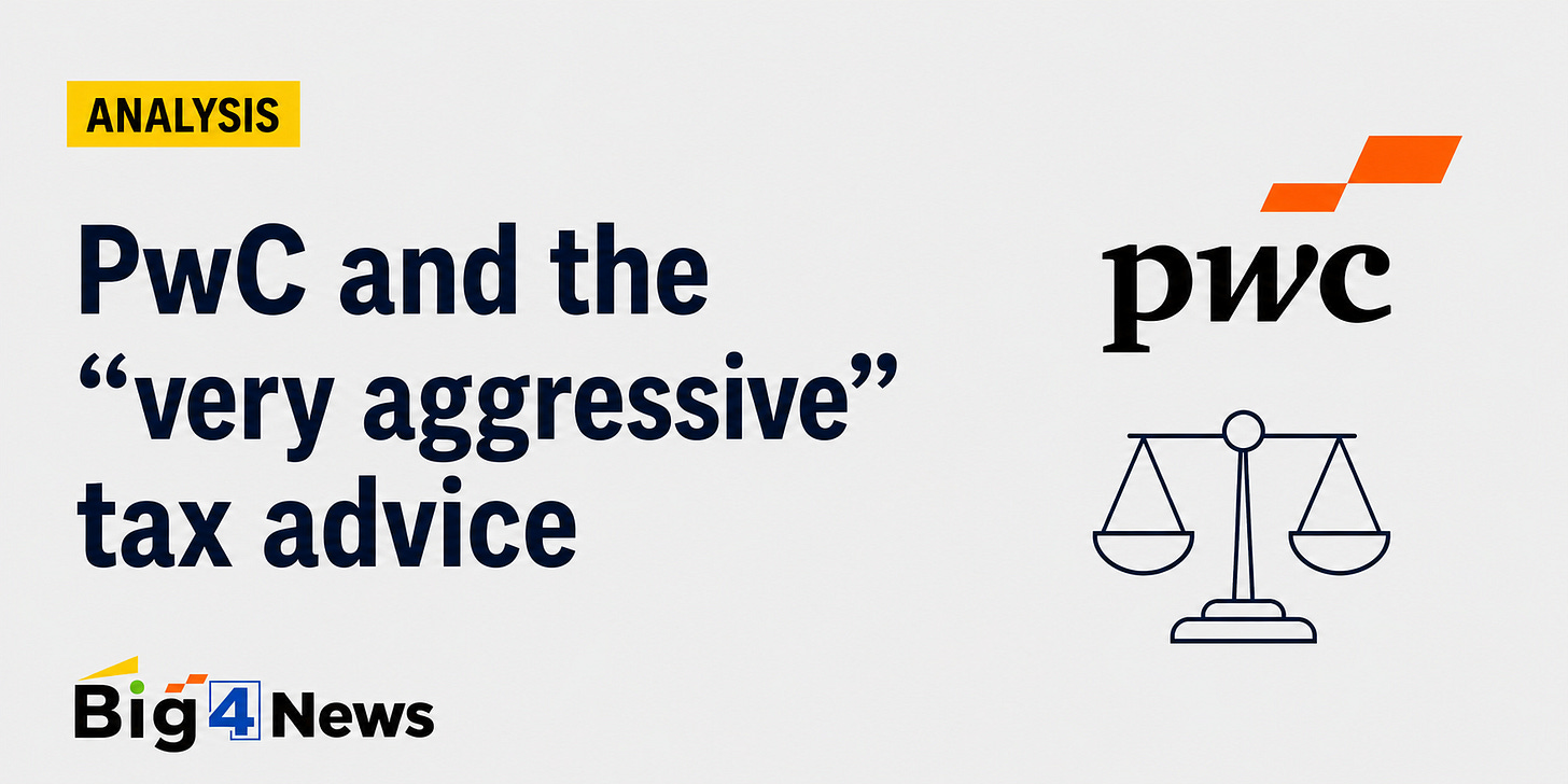 PwC flagged the strategy as high-risk and expected an IRS challenge — then advised that any tax bill would stay with the company, not the client. Courts later disagreed. PwC flagged the strategy as high-risk and expected an IRS challenge — then advised that any tax bill would stay with the company, not the client. Courts later disagreed.