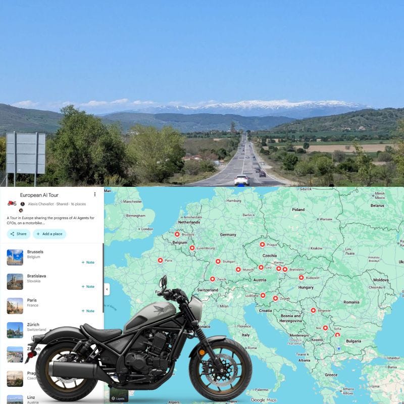 The "Agentic Motorbike Tour for CFOs" is coming to your European city