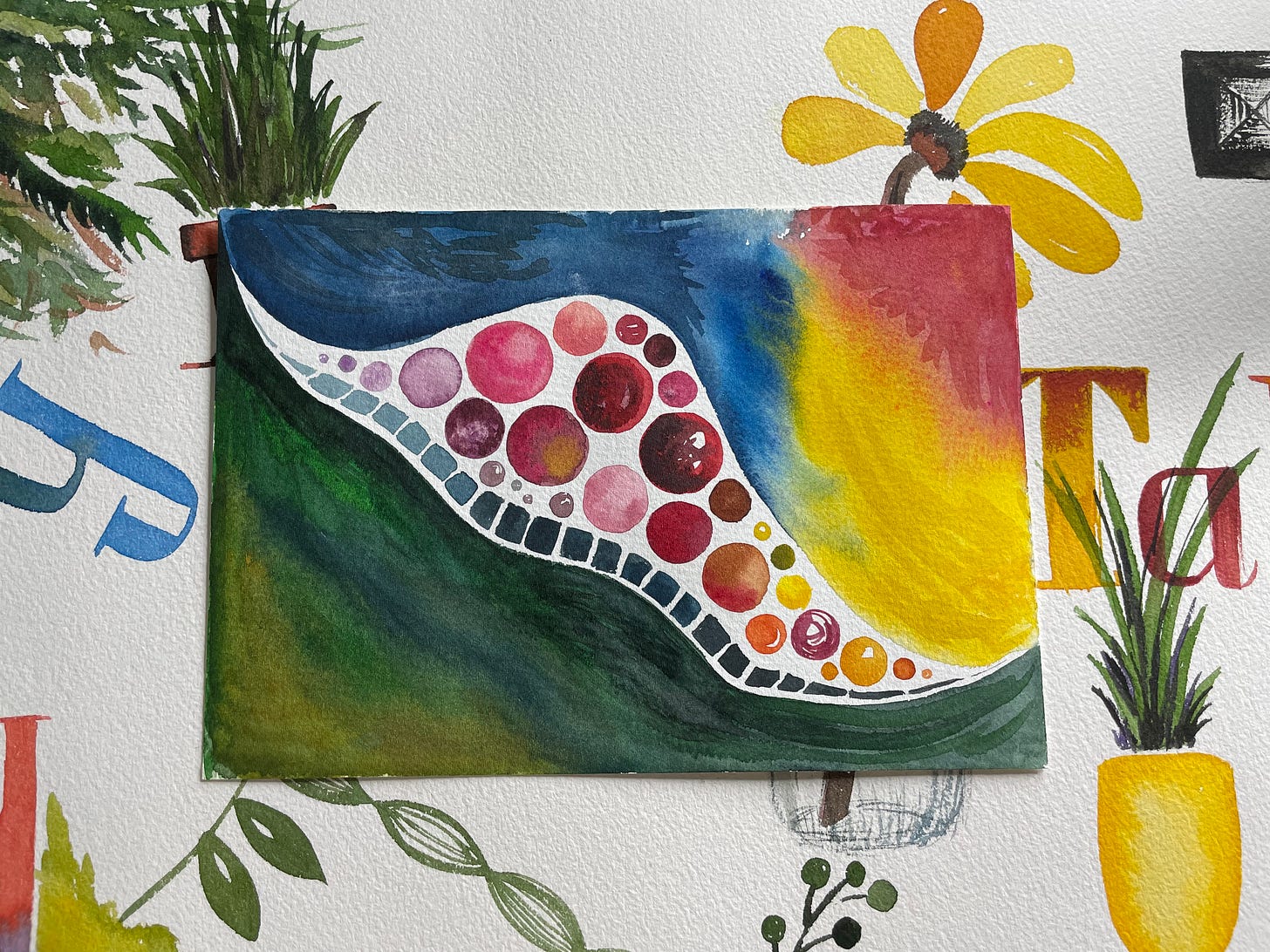 Yassmin's water colour attempts