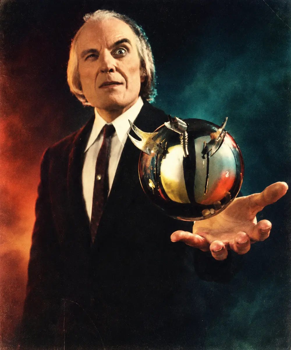 Angus Scrimm as the enigmatic Tall Man of the Phantasm movie series Angus Scrimm as the enigmatic Tall Man of the Phantasm movie series