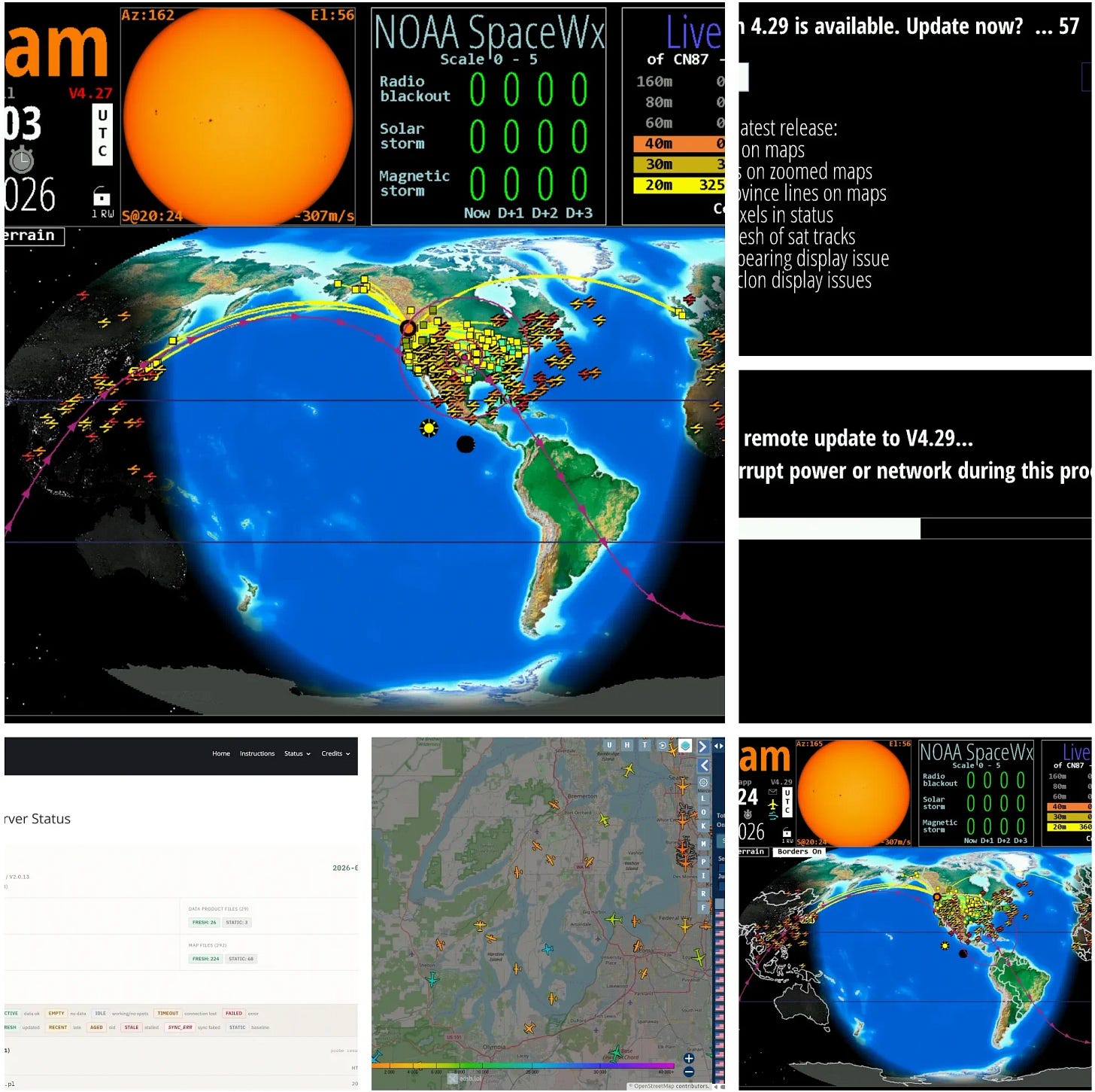 HamClock version upgrade collage HamClock version upgrade collage