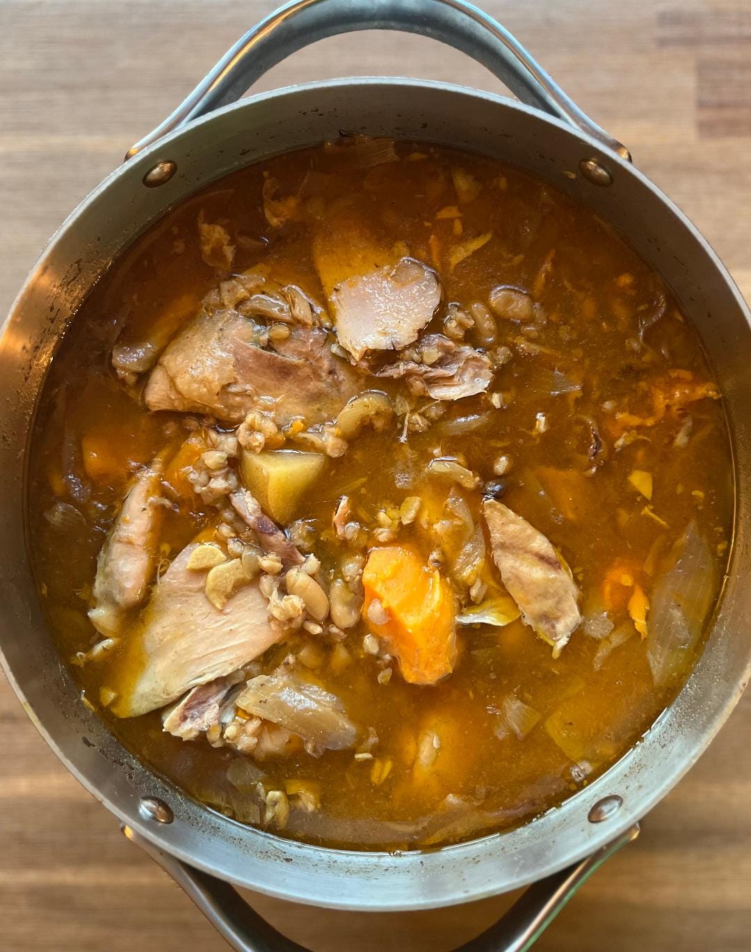Chicken and White Bean Cholent - by Leah Koenig