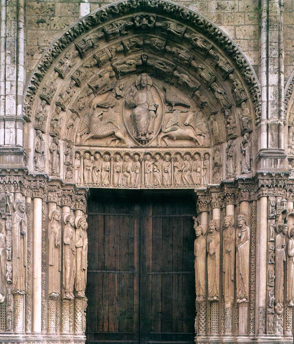 West portal by MEDIEVAL SCULPTOR, French West portal by MEDIEVAL SCULPTOR, French